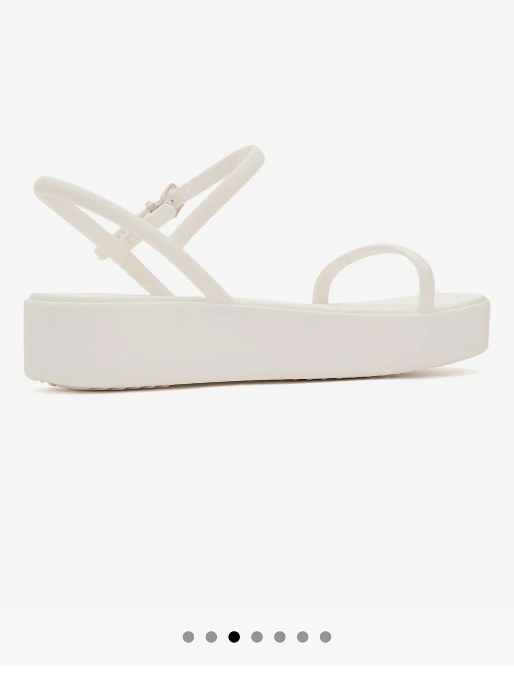 CROCS White Platform Strappy Sandals